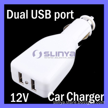Dual 2 Port USB 12V Car Charger Adapter for iPhone 4 4s iPod MP3 MP4 (SL-C12)